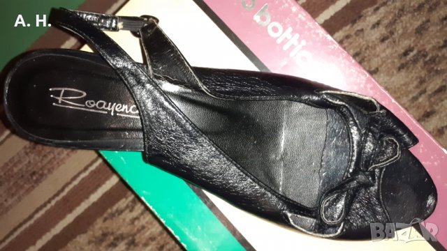 Дамски черни сандали, снимка 3 - Сандали - 25181727