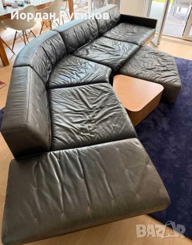 Poltrona Frau “Kennedee” – оригинален италиански диван с табуретка, снимка 4 - Дивани и мека мебел - 52198303