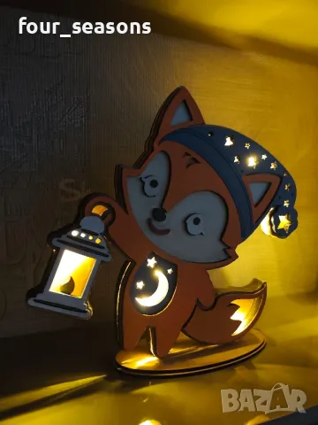 Детски лампи - мече, лисица, слонче, снимка 6 - Детски нощни лампи - 49780494