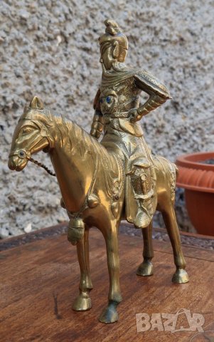 Винтидж Бронзова Статуя на Китайски Воин на Кон (1950-1960г), снимка 10 - Статуетки - 39916282