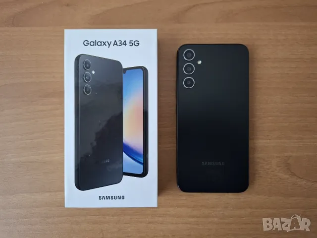 Смартфон Samsung Galaxy A34 5G Dual Sim, черен, в гаранция до 22.11.2025г., в идеално състояние, снимка 3 - Samsung - 47990299