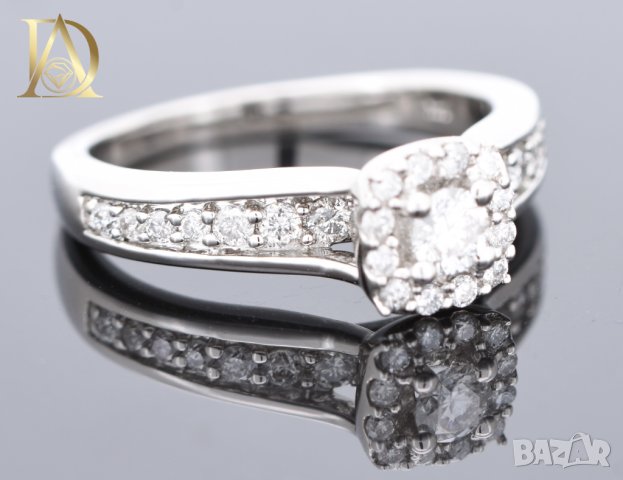  Нов Златен Пръстен с 0.62кт Естествени Диаманти, снимка 5 - Пръстени - 42863401