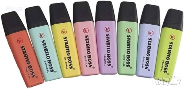 Маркери STABILO Boss 8 цвята , снимка 4 - Ученически пособия, канцеларски материали - 42277179