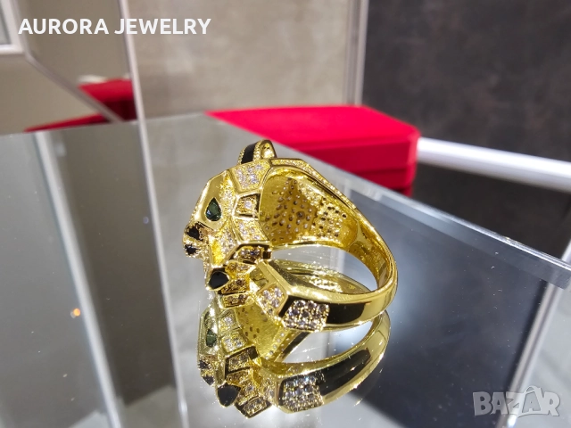 CARTIER Panthere de Cartier Big Gold Diamonds Пръстен, снимка 9 - Пръстени - 52972448