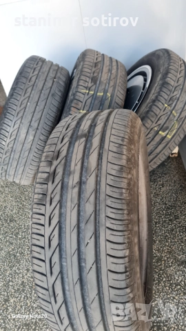  Летни гуми с джанти 205/60/15 Bridgestone с много голям грайфер , снимка 2 - Гуми и джанти - 52743532