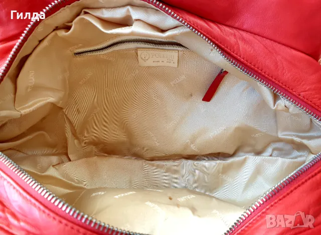 автентична чанта Pollini естествена кожа налична, снимка 6 - Чанти - 50057961