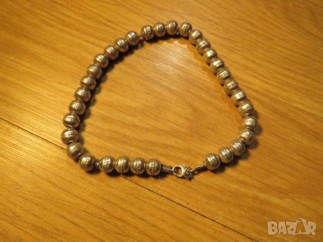 Старинна османска сребърна  броеница  молитвена броеница с 33 мъниста сребро турска броеница, снимка 5 - Антикварни и старинни предмети - 50678233