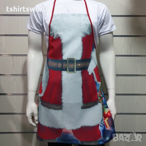 Нова мъжка забавна готварска престилка Дядо Коледа, снимка 5 - Подаръци за мъже - 30723404