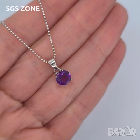 Сребърна висулка 925 със АМЕТИСТ