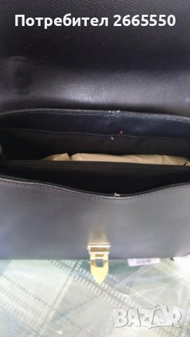 Нова, дамска, черна, кожена чанта, снимка 5 - Чанти - 37199330