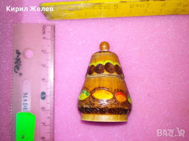 СТАРА ПИРОГРАФИРАНА ЕТНО СТИЛ РИСУВАНА СОЛНИЧКА с КАПАЧЕ 42819, снимка 3 - Други ценни предмети - 44184944