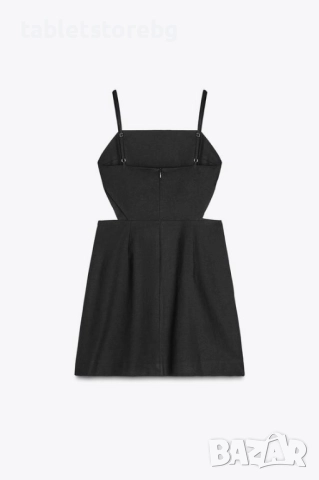 Нова стилна рокля ZARA с прорези – размер M , органичен памук и лен !, снимка 2 - Рокли - 52349077