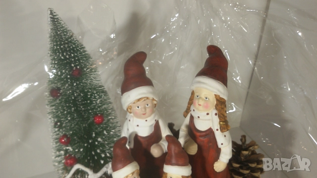 Коледна подаръчна декорация с дървена кутия в целофан, снимка 6 - Декорация за дома - 51708407