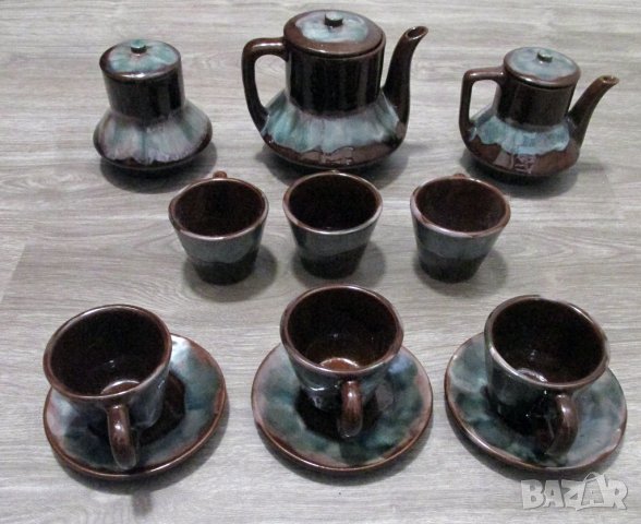 Красив български антикварен комплект за чай - 12 части , снимка 11 - Антикварни и старинни предмети - 39620876