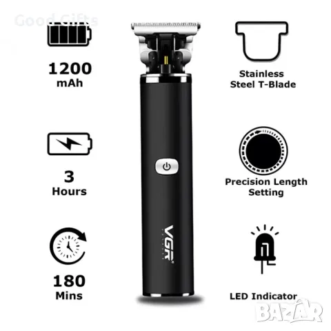 Машинка за подстригване VGR V-272 – Водоустойчива, USB зареждане, прецизно подстригване, снимка 4 - Машинки за подстригване - 50387848