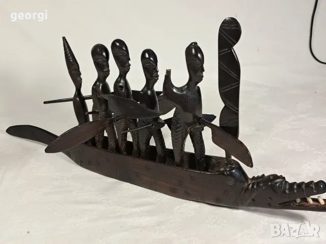 стара африканска дърворезба от абанос  20/3, снимка 4 - Колекции - 47854440
