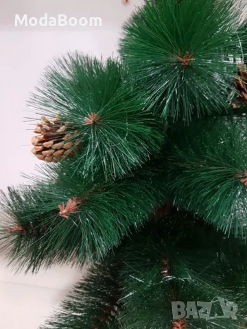 Елха естествено зелена с шишарки, снимка 2 - Декорация за дома - 48056669