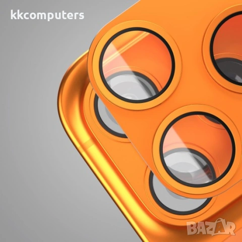 Etteri протектор задна камера пълна защита за iPhone 17 Pro Max (6.9), оранжев, снимка 3 - Фолия, протектори - 54158003