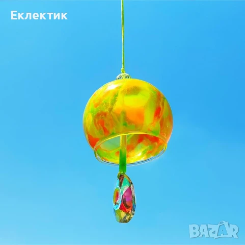 Неоново лято. Японски стъклен вятърен чан. Кристален ловец на слънце