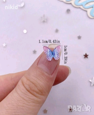 пеперуда пеперуди акрил фигурка бижу за нокти декорация украса за маникюр и др крафт, снимка 8 - Други - 51469431