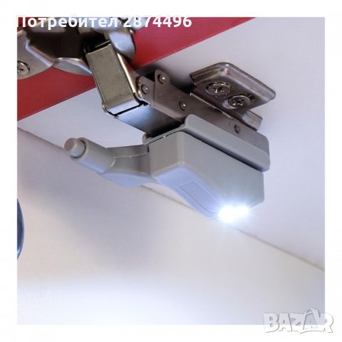 2114 Универсална LED лампа за монтаж върху панта за мебелни вратичкиве, снимка 6 - Лед осветление - 34993494