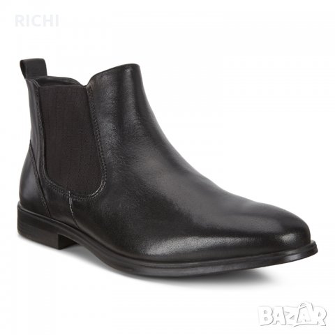 ECCO Melbourne Leather Ankle Boot естествена кожа боти нови, снимка 2 - Мъжки боти - 35633990