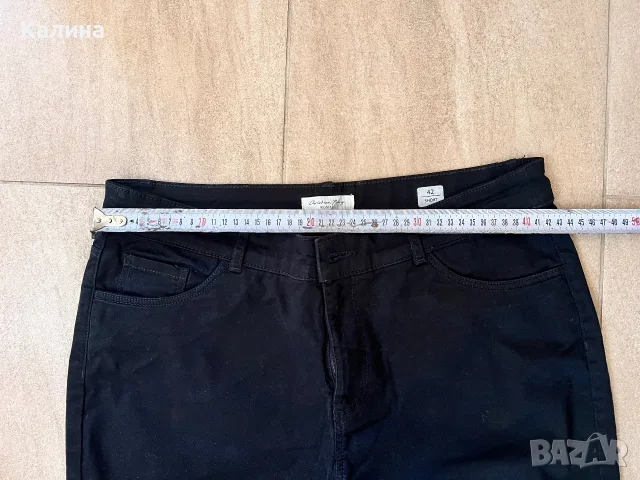 ЧИСТО НОВ Дамски черен панталон, размер 42/L, снимка 3 - Панталони - 55925874