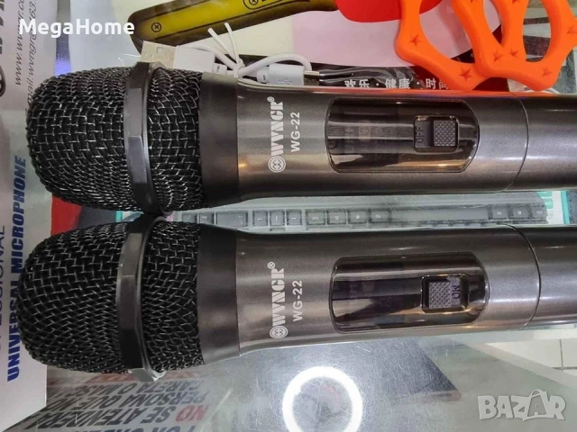 Комплект 2 бр. универсални динамични безжични микрофони WG-22, снимка 2 - Микрофони - 53147282