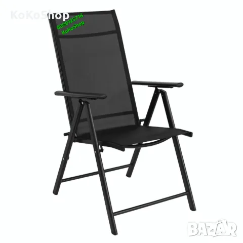 Сгъваем стол-69х55х102 см./метален сгъваем стол/стол, снимка 2 - Къмпинг мебели - 49378342