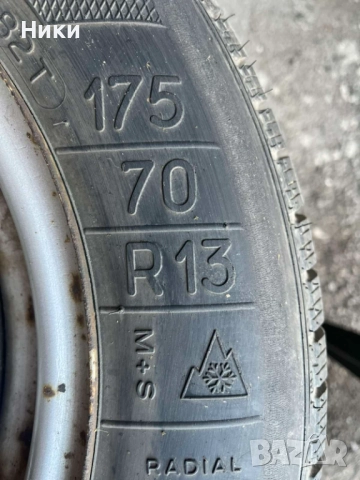 1 бр. 175/70/13 KLEBER + 1бр. джанта 4Х100 , снимка 4 - Гуми и джанти - 51669546