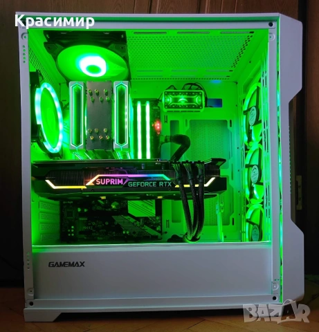 Геймърски компютър Ryzen 5800x,MSI GeForce RTX 3080 Suprim,32gb ddr4,1tb nvme, снимка 4 - Геймърски - 53210469