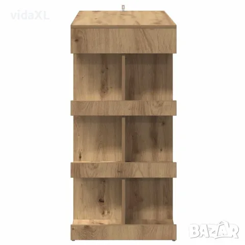 vidaXL Бар маса с рафтове, дъб артизан, 100x48x101,5 см, снимка 5 - Маси - 56148189