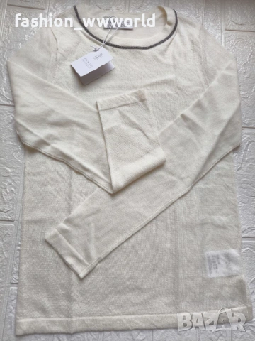 Фина блуза Brunello Cucinelli S реплика, снимка 2 - Блузи с дълъг ръкав и пуловери - 53306633