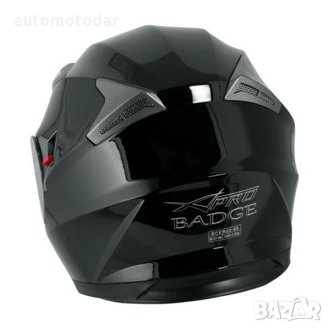 Шлем за мотор A-PRO BADGE BLACK, снимка 2 - Аксесоари и консумативи - 35432809