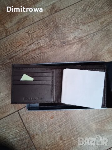 Мъжки портфейл естествена кожа кафяв цвят, снимка 4 - Портфейли, портмонета - 48545779