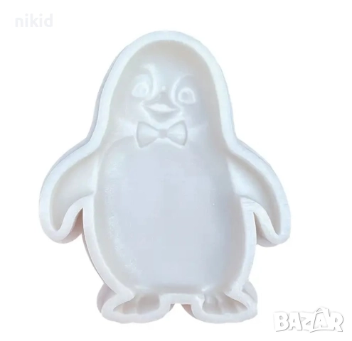Пингвин с папионка силиконов молд форма фондан шоколад гипс декор, снимка 4 - Форми - 52427030