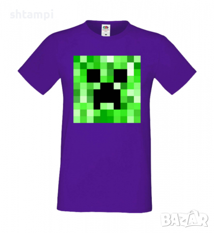 Мъжка тениска Creeper Face 2,Minecraft,Игра,Забавление,подарък,Изненада,Рожден Ден., снимка 13 - Тениски - 36492770