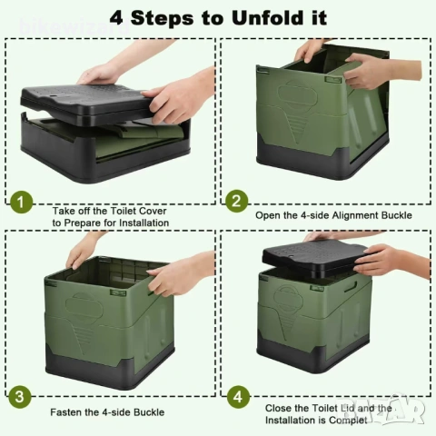 Сгъваема мобилна къмпинг тоалетна НОВА, снимка 2 - Химически тоалетни - 54033827