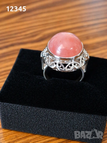 Великолепен стар сребърен пръстен с ахат, снимка 6 - Пръстени - 54302292