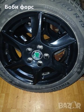 Лети джанти със зимни гуми 5×100 57.1ц.о. шкода, снимка 17 - Гуми и джанти - 53980024
