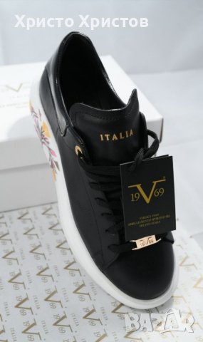 Дамски луксозни обувки ЕСТЕСТВЕНА КОЖА!!! Versace 19 69