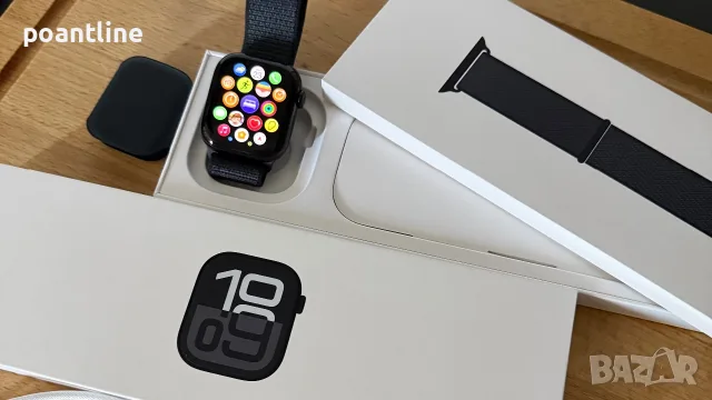 НЕПОКЪТНАТ Apple Watch Series 10 42mm Jet Black Al Ink Смарт часовник, снимка 4 - Смарт часовници - 55777582