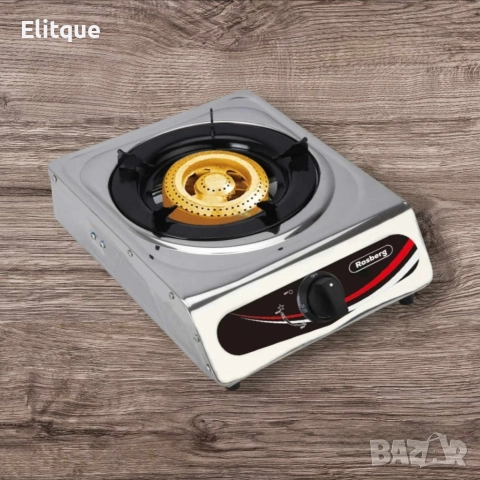 Котлон газов единичен Rosberg, 30 mbar, Неръжд, стомана, Чугунена горелка, 2 ГОДИНИ ГАРАНЦИЯ, снимка 3 - Друга електроника - 52897821