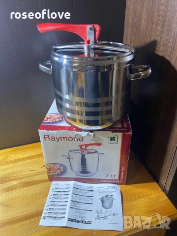 НОВА тенджера под налягане от нераждаема стомана 7 литра, снимка 2 - Съдове за готвене - 39836243