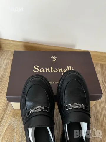 Лоуфъри Santonelli 38 номер неразличими от нови, снимка 5 - Дамски елегантни обувки - 49716558
