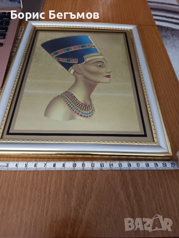 Египетски принт на Нефертити/Queen Nefertiti, снимка 7 - Картини - 53271107