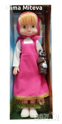 Голяма музикална детска кукла Маша от Маша и Мечокът с подарък мече Цена 27 лв , снимка 2 - Кукли - 52844404