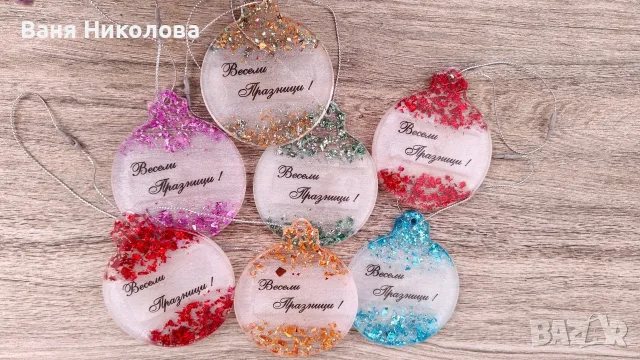 Ръчно изработени коледни играчки , снимка 3 - Коледни подаръци - 56268095