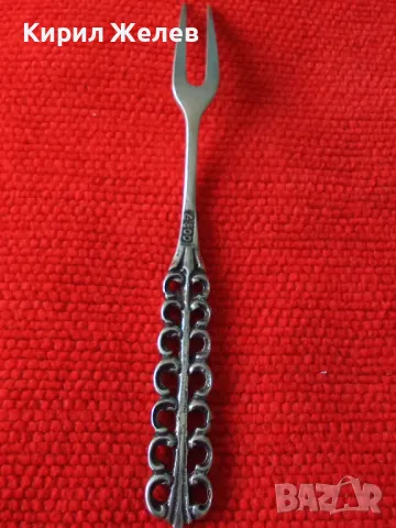 СТАРА НЕМСКА АЖУРНА КОЛЕКЦИОНЕРСКА ДЕСЕРТНА СРЕБЪРНА ВИЛИЧКА СРЕБРО 800 ПРОБА 42976, снимка 17 - Колекции - 44376472