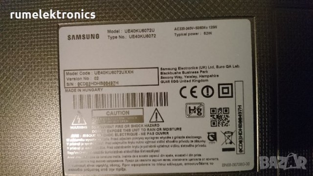 SAMSUNG UE40KU6072U на части, снимка 2 - Части и Платки - 32183586